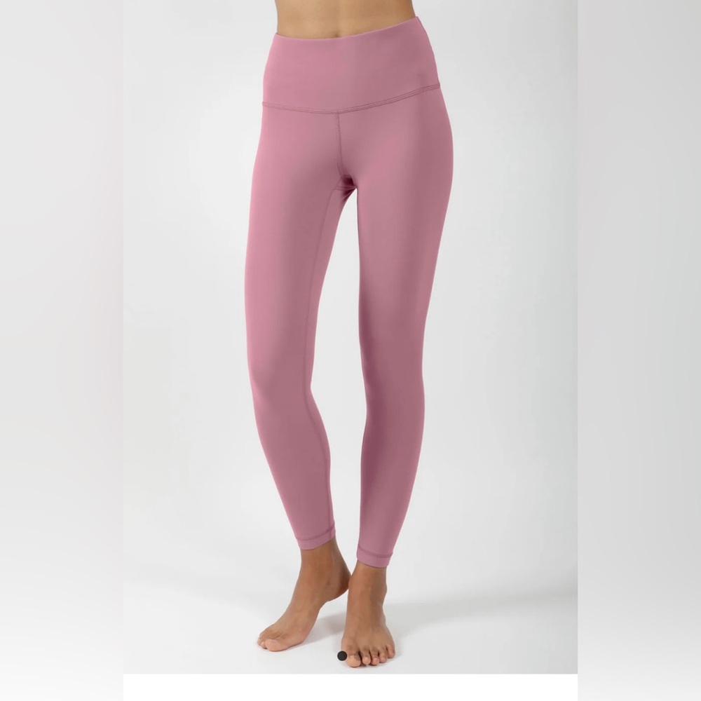 Yogalicious 7/8 High-Waist Sculpting Leggings in Dusty Rose
